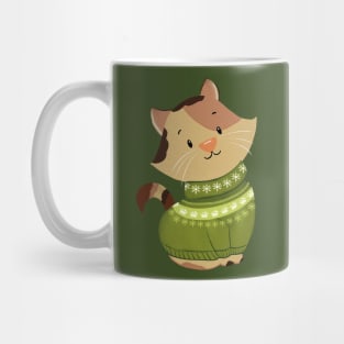 Cute Cat Christmas Sweater Mug